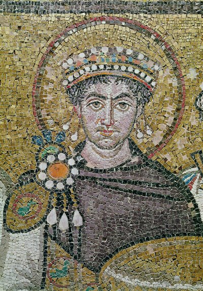 Emperor Justinian I (detail) by Byzantine School